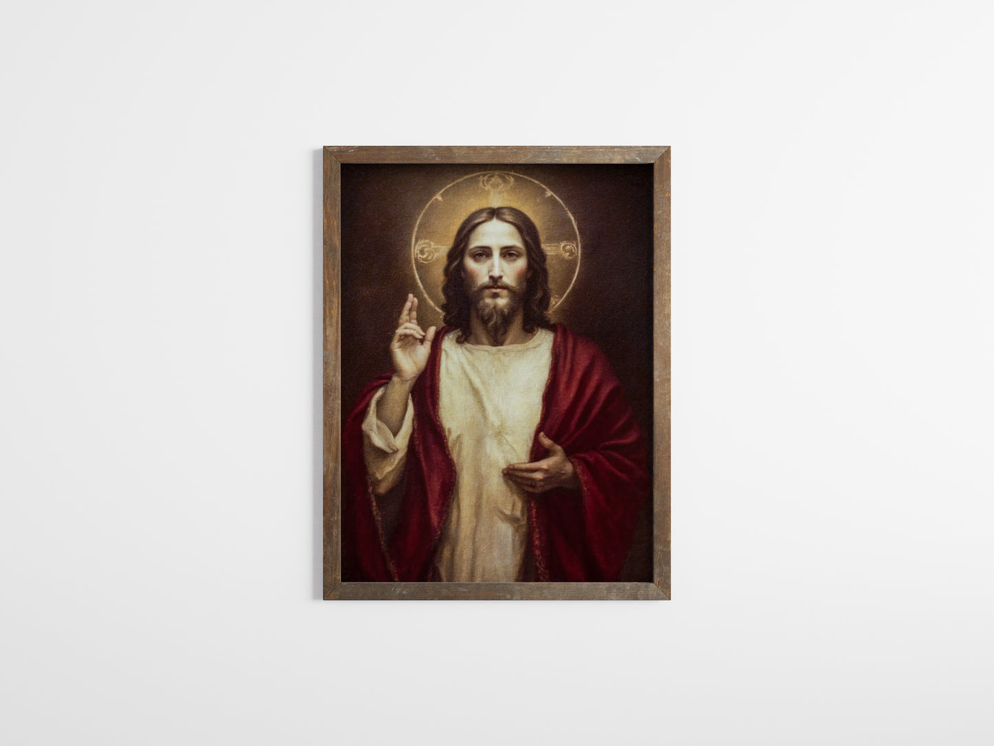 Katolskt porträtt av Jesus.