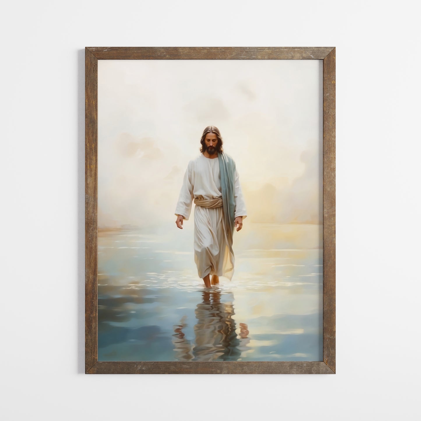 Kristen poster, Jesus går på vattnet.