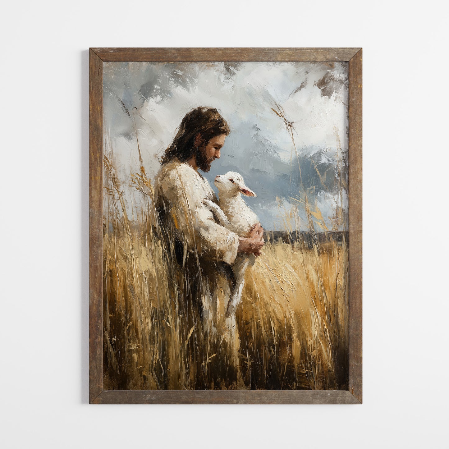 Jesus hittar det bortsprungna lammet Poster. Herren är min herde.