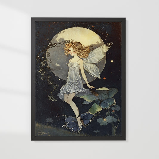 Poster, 1920s älva i månsken.
