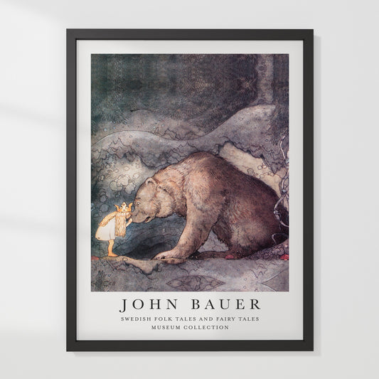 Stackars lilla Basse, utställningsposter av John Bauer.