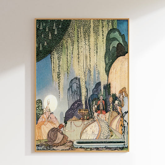 Vintage poster, prinsessor i magisk trädgård av Kay Nielsen.