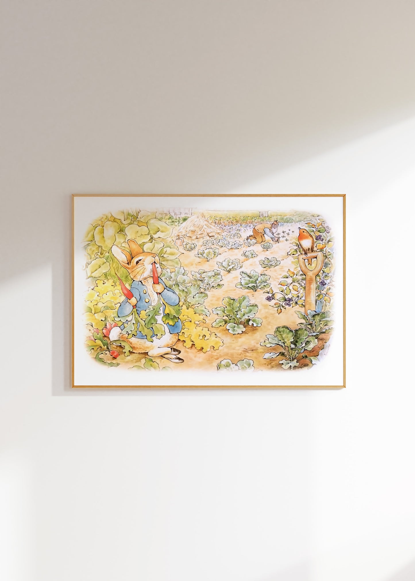 Peter Rabbit illustration för barnrummet.