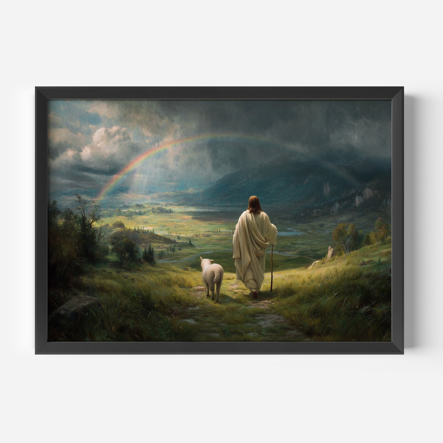 Jesus hittar det bortsprungna lammet poster.