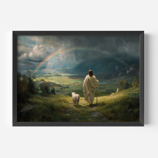 Jesus hittar det bortsprungna lammet poster.