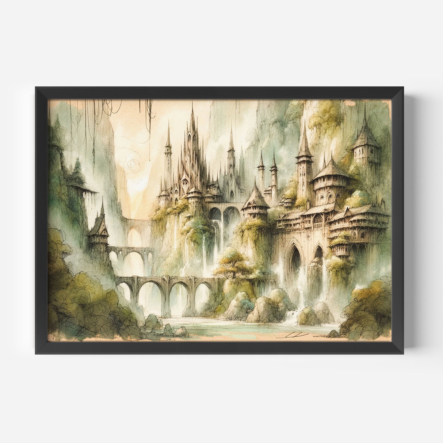 Sagan om Ringen inspirerad poster, Rivendell.