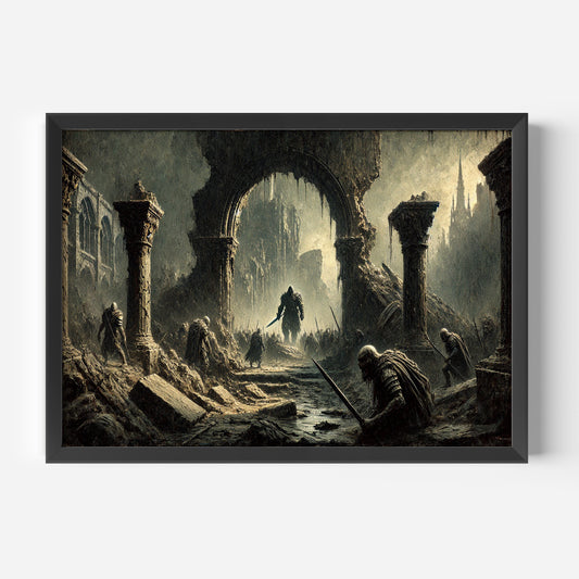 Unik Sagan om Ringen inspirerad Poster. Orcher i Mordor.