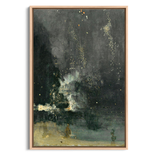 Exklusiv inramad canvastavla i stort format. The Falling Rocket av James McNeil Whistler.