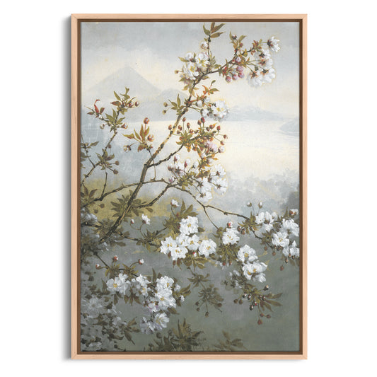 Exklusiv inramad canvastavla i stort format. Cherry blossom.