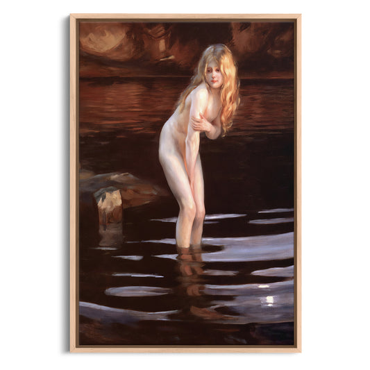 Exklusiv inramad canvastavla i stort format. At Dusk av Paul Chabas.