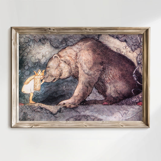 John Bauer poster, stackars lille Basse.