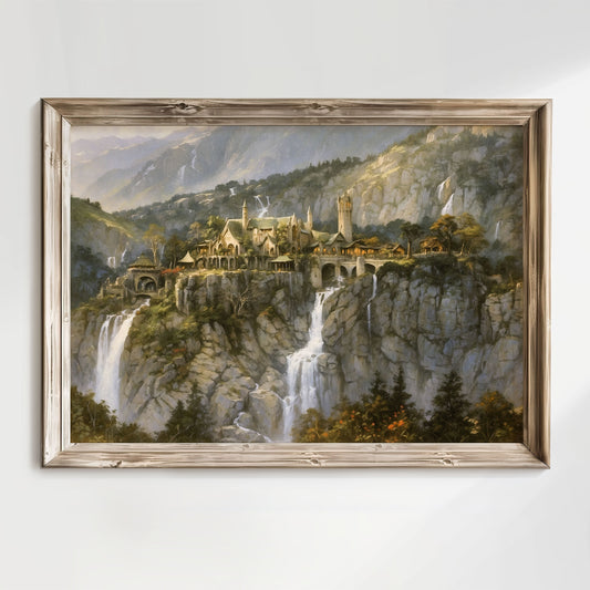 Sagan om Ringen inspirerad målning, Rivendell.