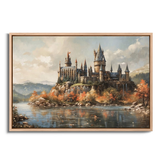 Exklusiv inramad canvastavla i stort format. Fantasymotiv "Wizard School".