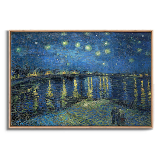 Exklusiv inramad canvastavla i stort format.Starry Night av Vincent van Gogh.