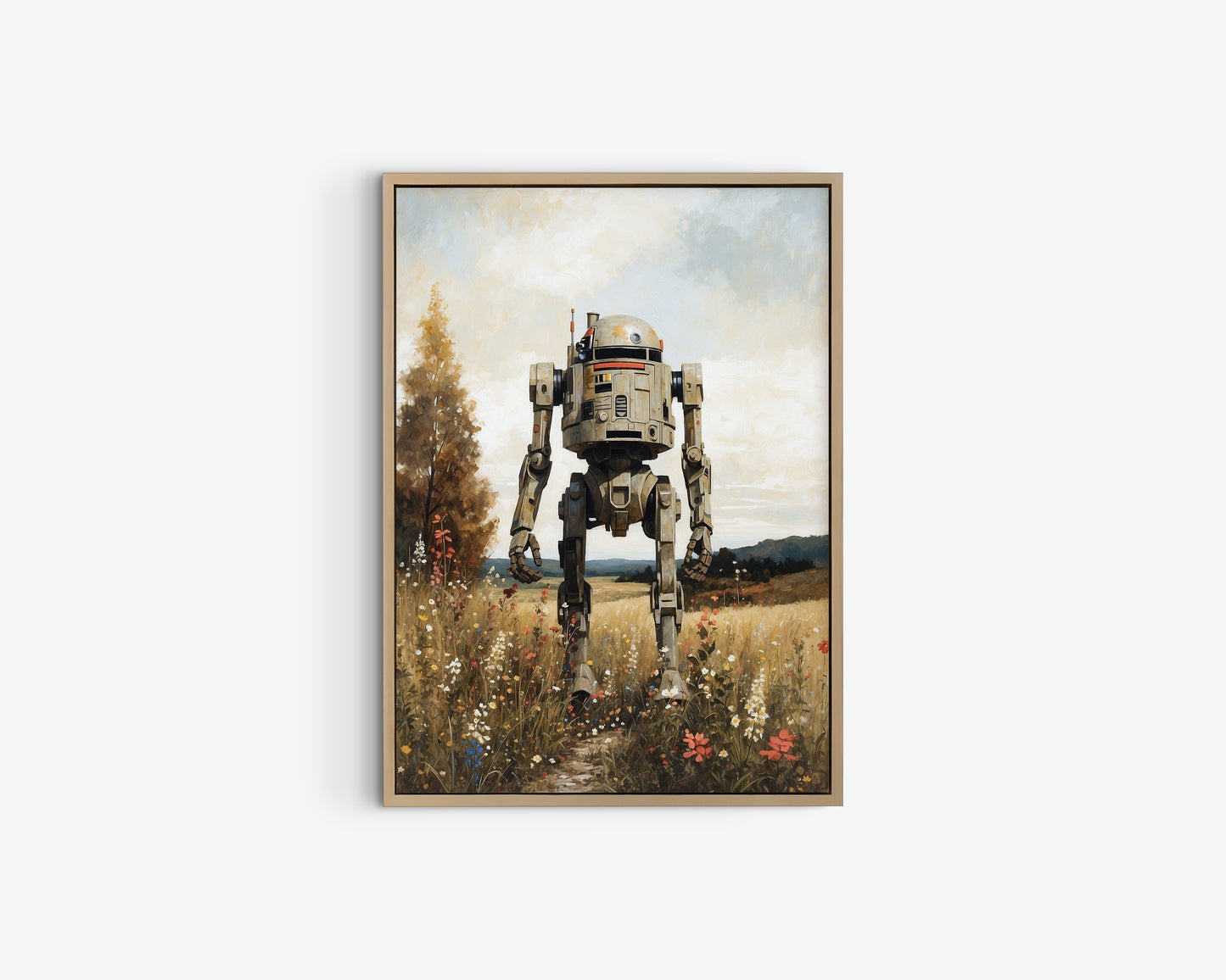 Futuristisk "clunky robot" poster.