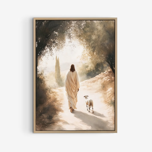 Herren är min herde, Jesus poster i vattenfärger.