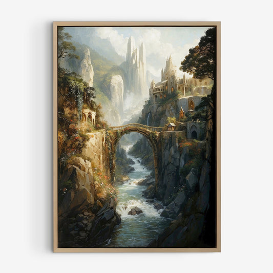 Sagan om Ringen inspirerad målning av Rivendell.