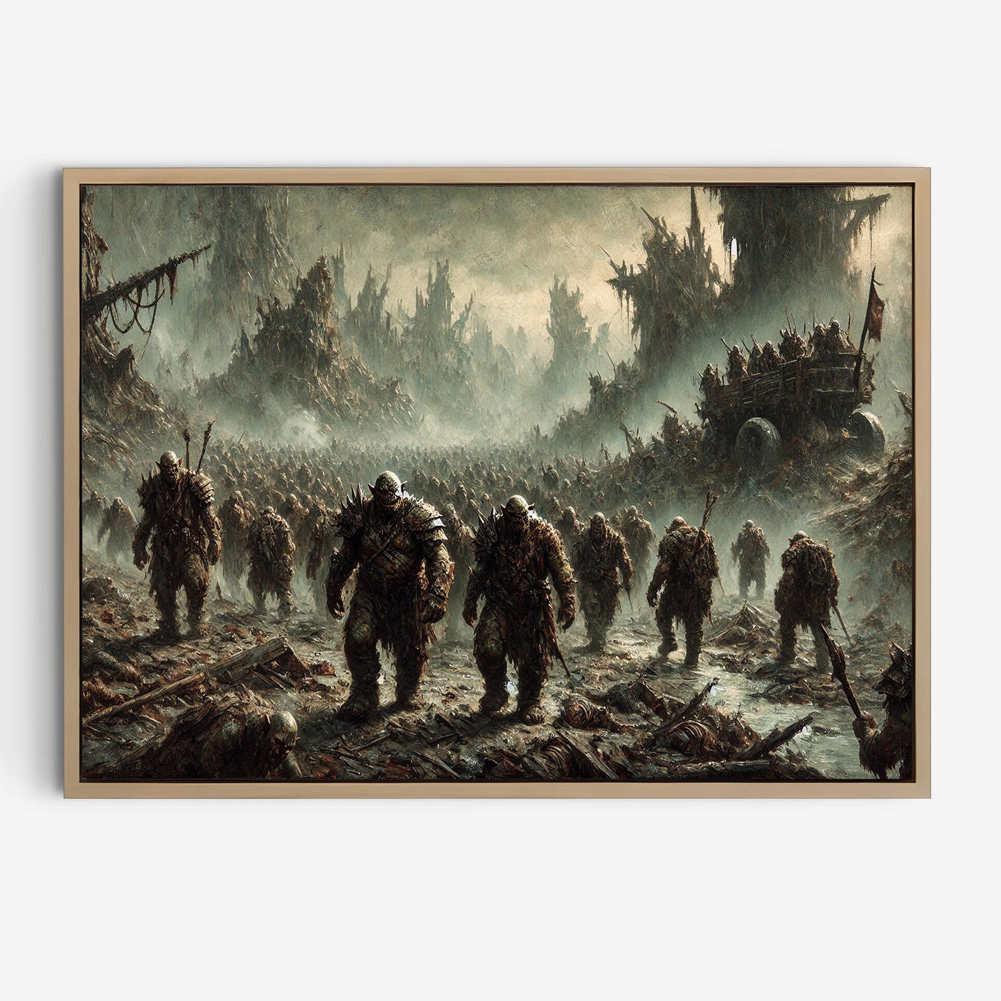 Unik Sagan om Ringen inspirerad Poster. Orcher i Mordor.