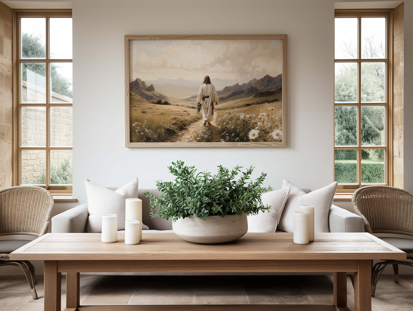 Jesus vandrar i bergen, Poster