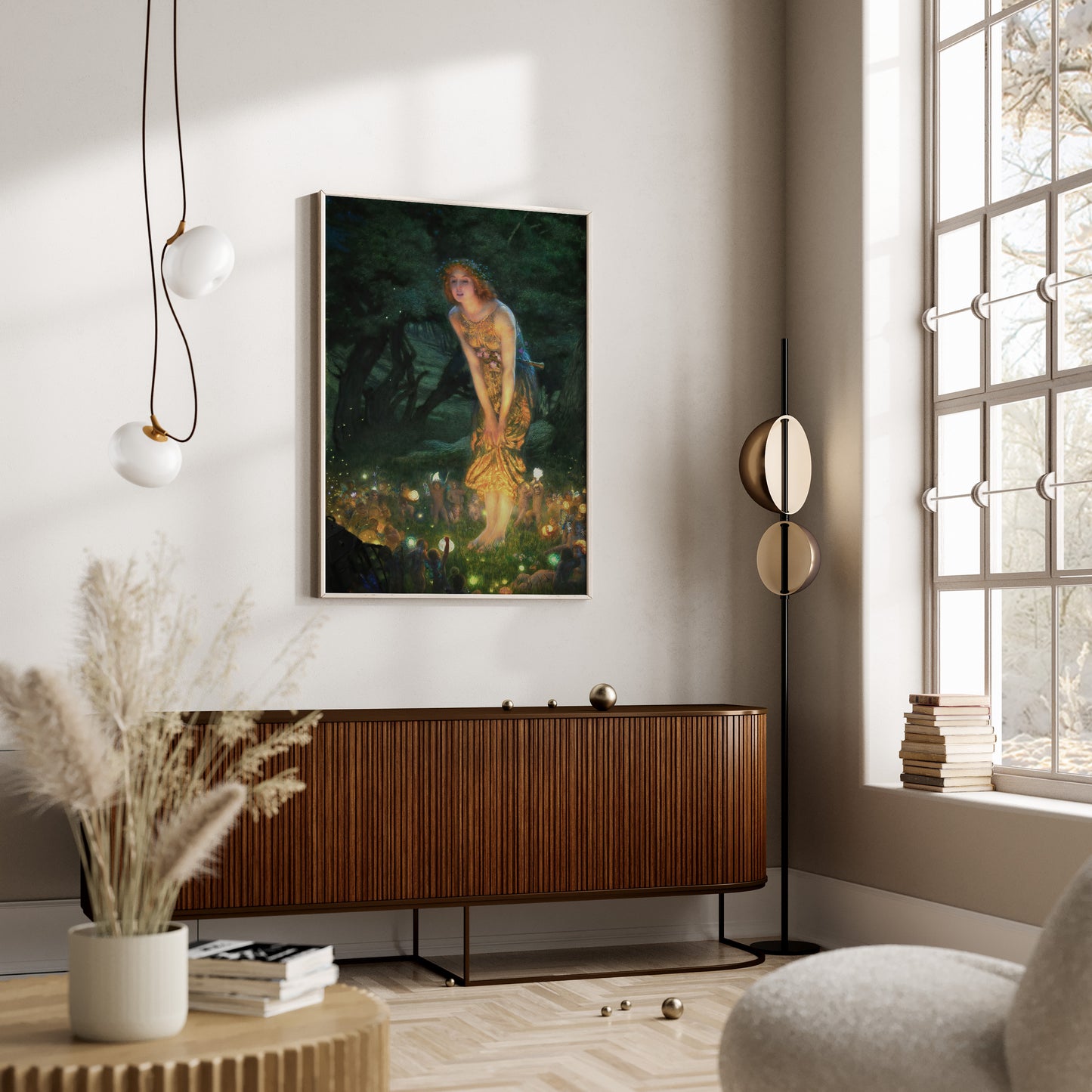 Vintage illustration, Midsummer Eve av Edward Robert Hughes.