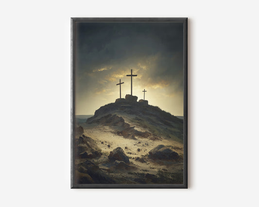 Tre Kors på Golgata Poster.