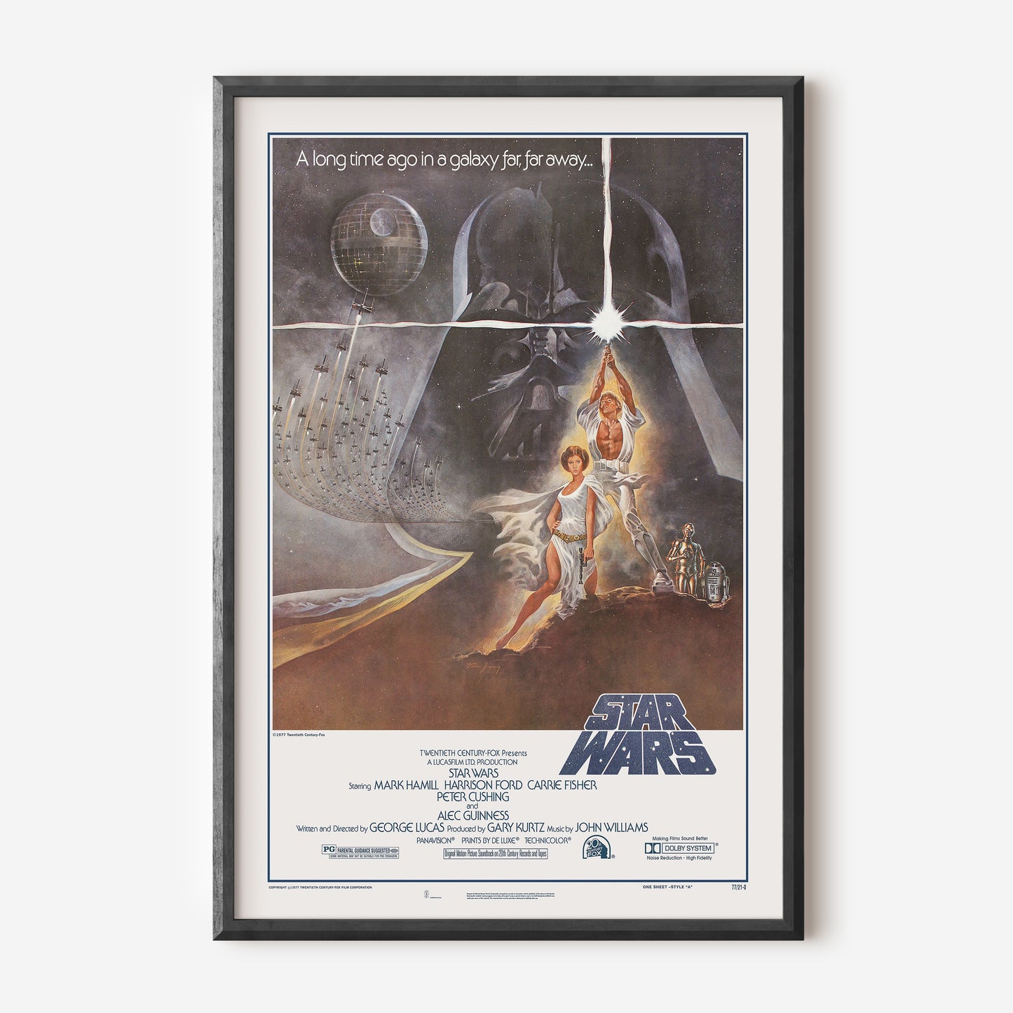 Star Wars 1977 movie Poster, Retro Filmposter.