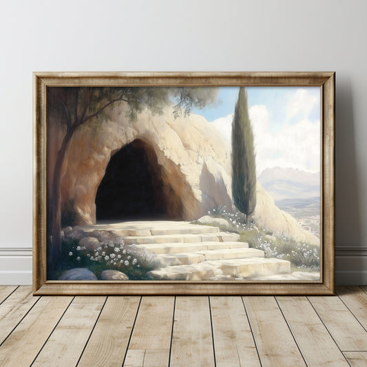 Jesus uppstånden, "empty tomb" poster.