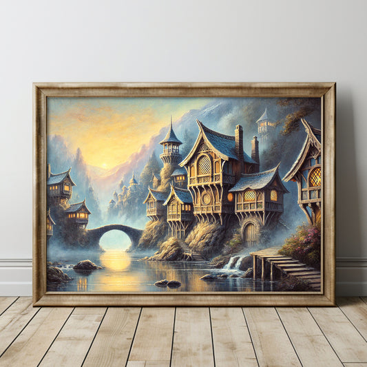 Sagan om Ringen inspirerad poster, Rivendell.