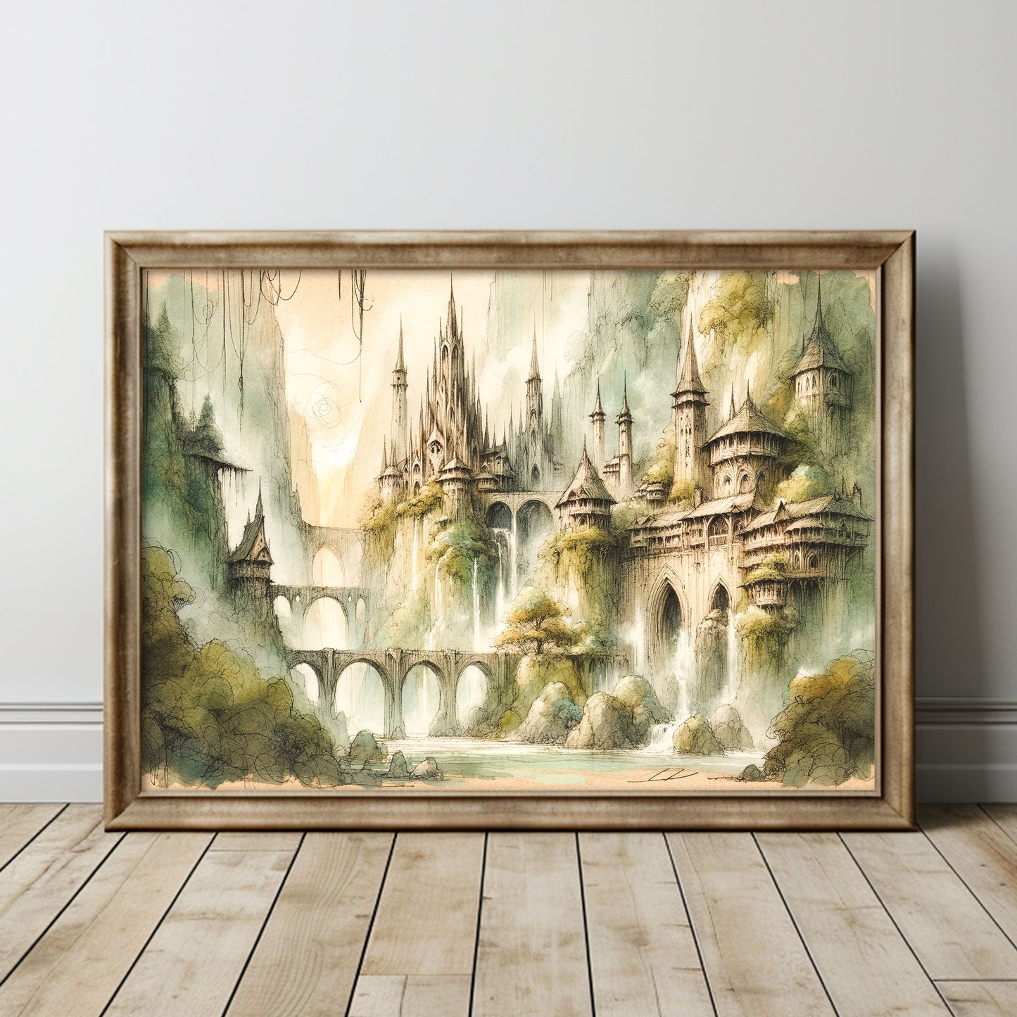 Sagan om Ringen inspirerad poster, Rivendell.