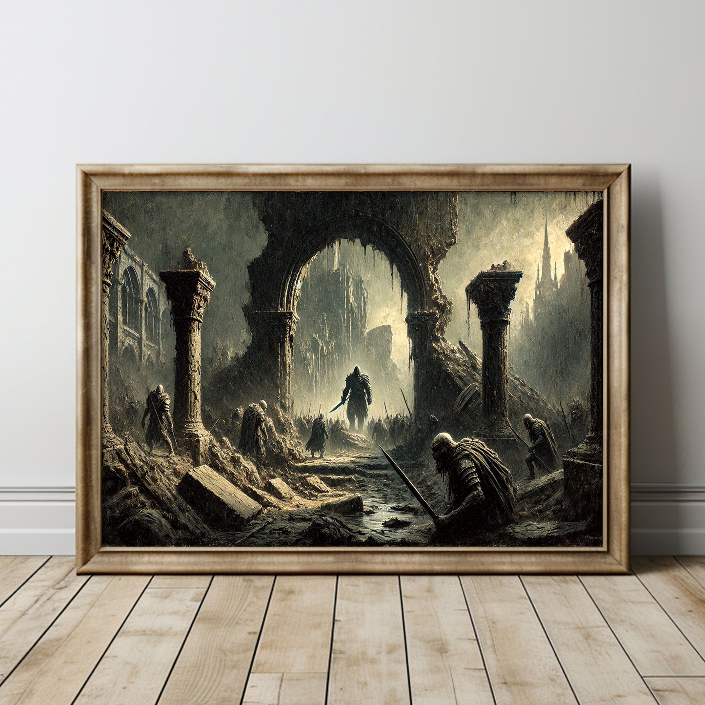 Unik Sagan om Ringen inspirerad Poster. Orcher i Mordor.