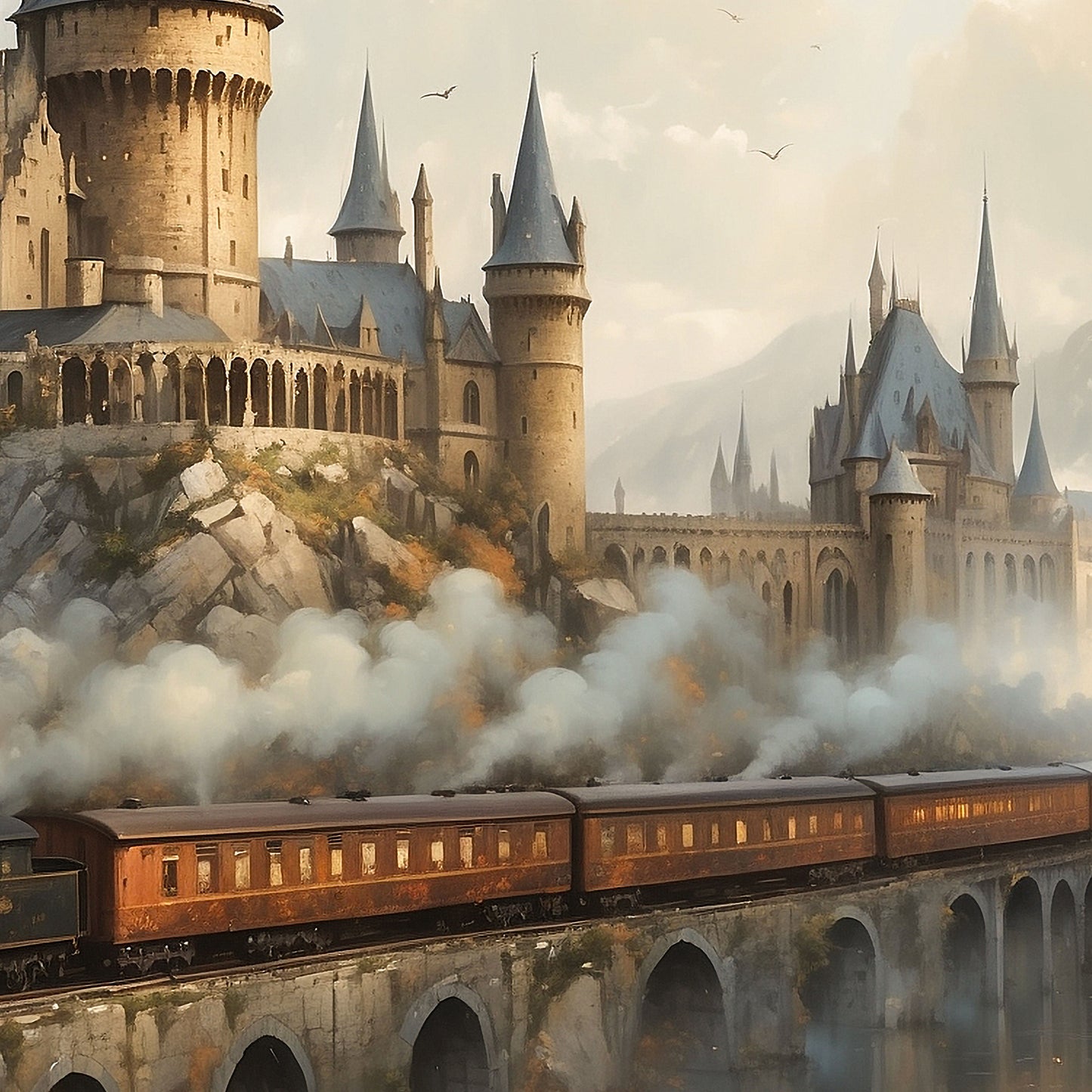 Fantasy Poster. Wizard School.