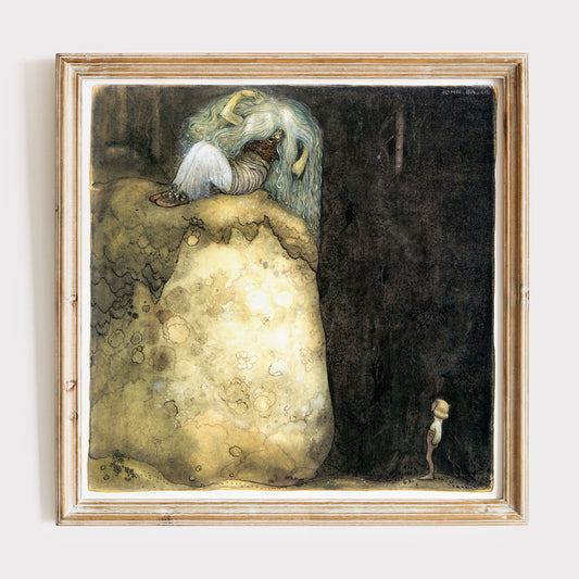 Vintage poster, pojke och trollmor av John Bauer.