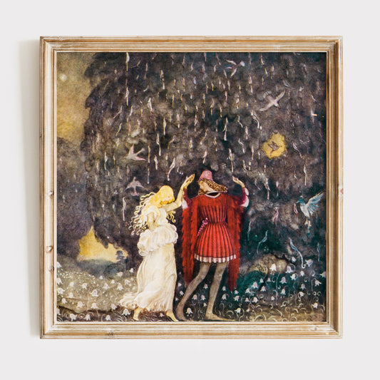 Lena och Riddaren dansar av John Bauer.