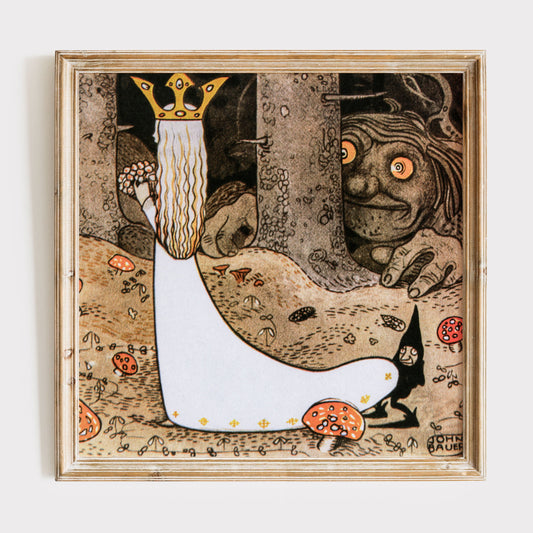 John Bauer poster, prinsessa i trollskogen.