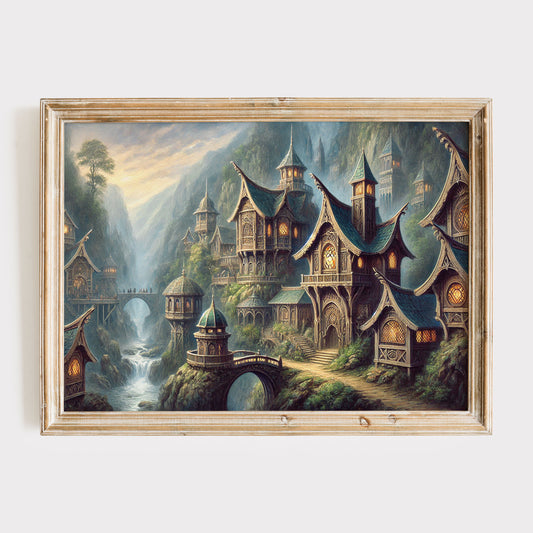 Sagan om Ringen inspirerad poster, Rivendell.