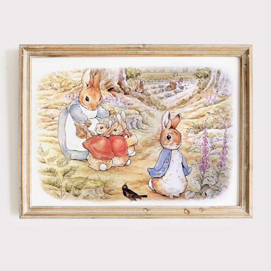 Beatrix Potter Peter Rabbit illustration.