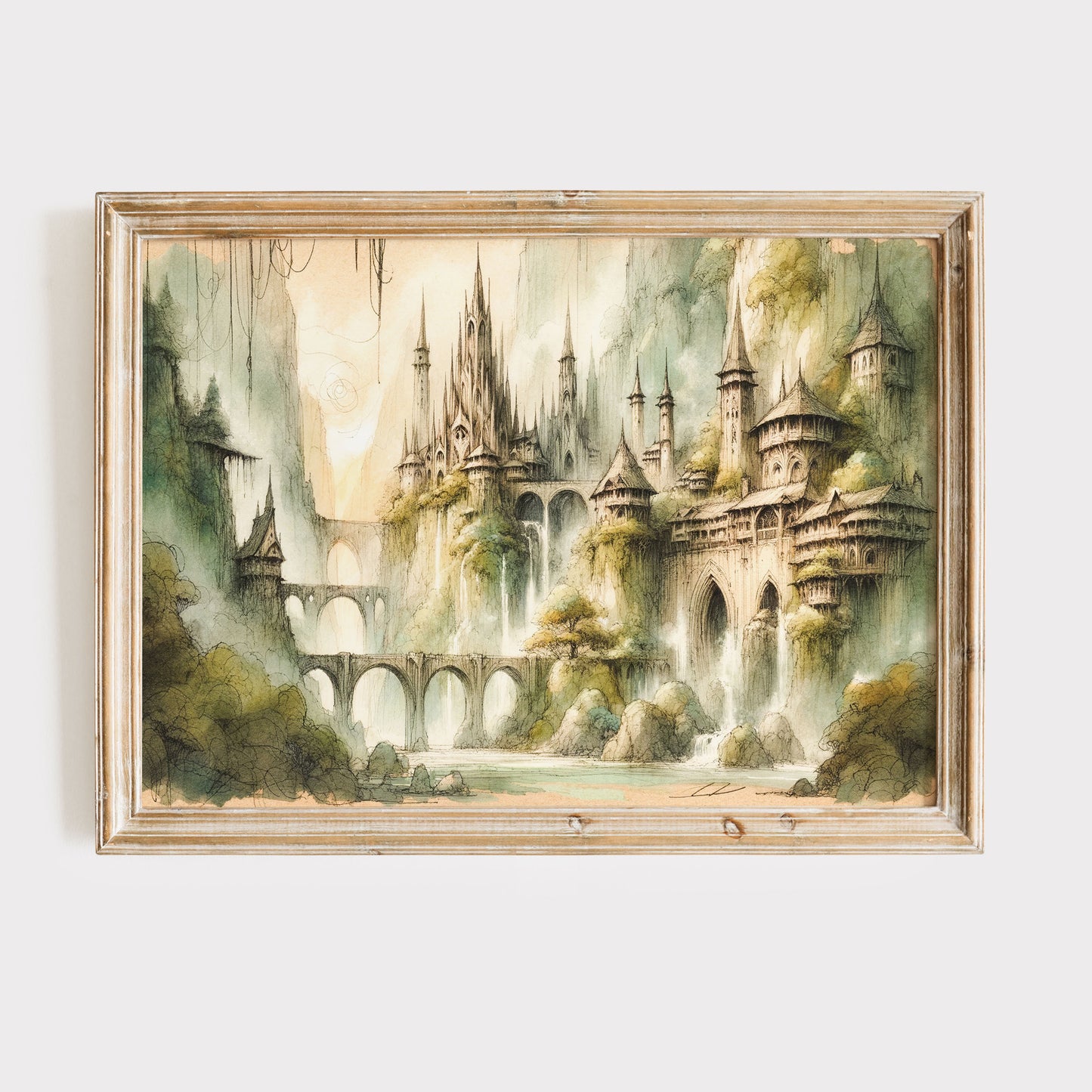 Sagan om Ringen inspirerad poster, Rivendell.