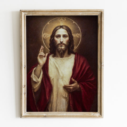 Katolskt porträtt av Jesus.