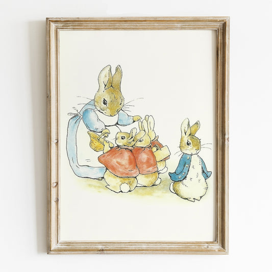 Retro Beatrix Potter illustration.