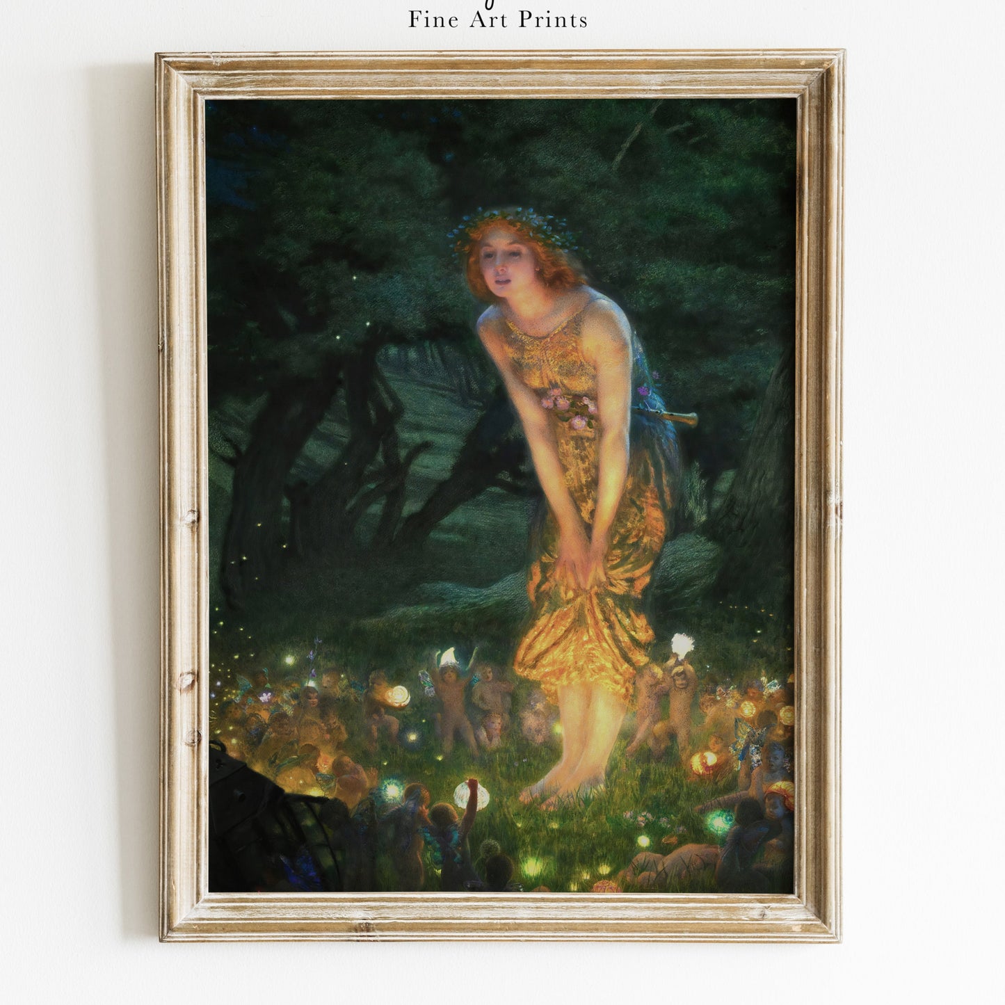 Vintage illustration, Midsummer Eve av Edward Robert Hughes.