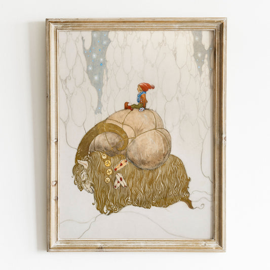 John Bauer poster, julbocken.