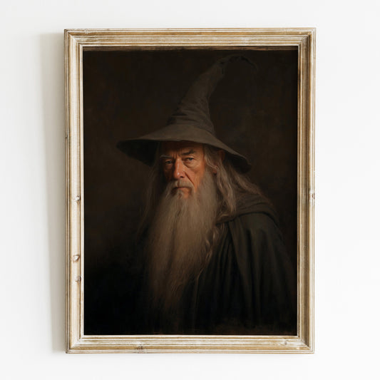Sagan om Ringen inspirerad konst. Wizard porträtt.