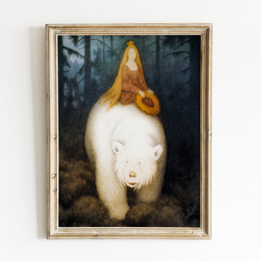 Poster, prinsessa och björn av Theodor Kittelsen.