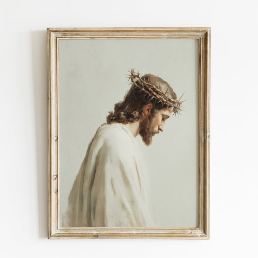Jesus med törnekrona poster.