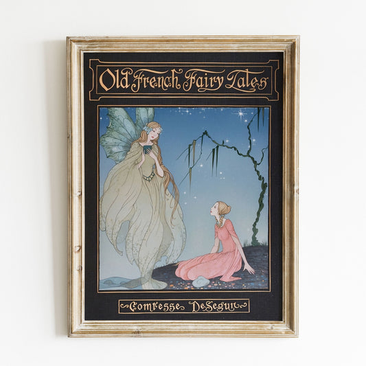 Poster, vintage bokomslag, old french fairy tales.