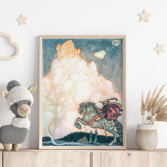 John Bauer poster, riddarpojken.