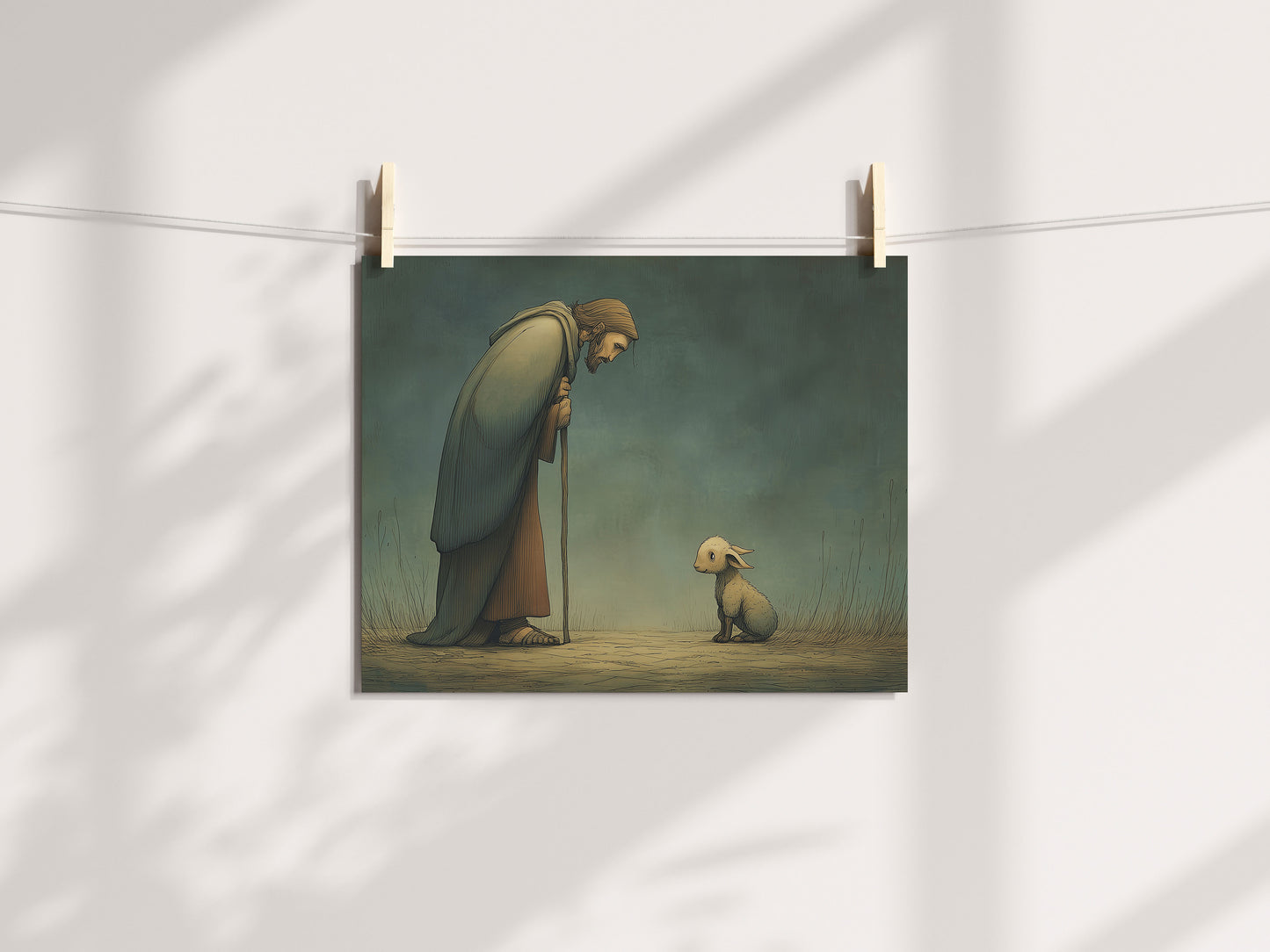 Jesus hittar lammet, den goda herdenPaper