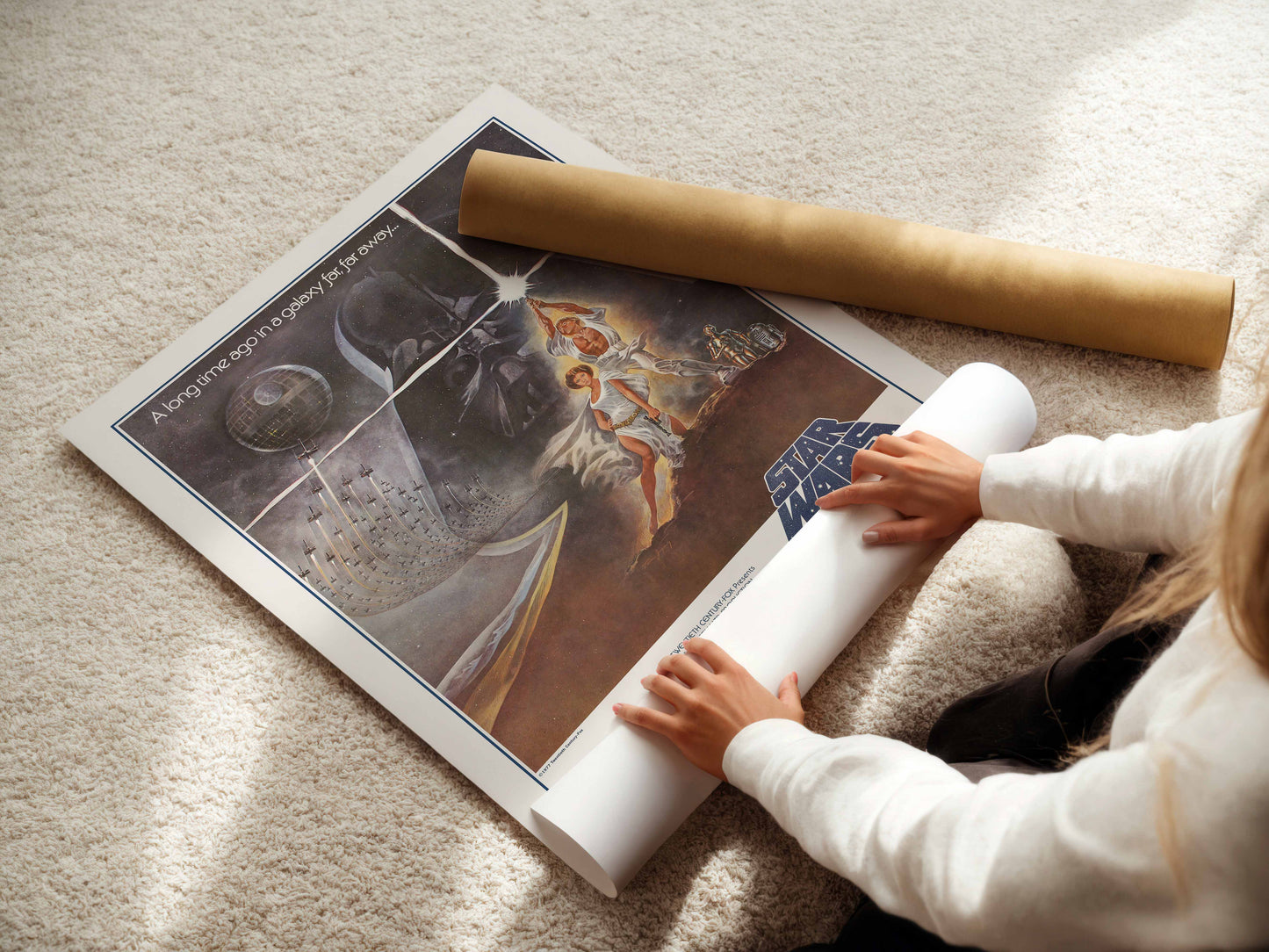 Star Wars 1977 movie Poster, Retro Filmposter.