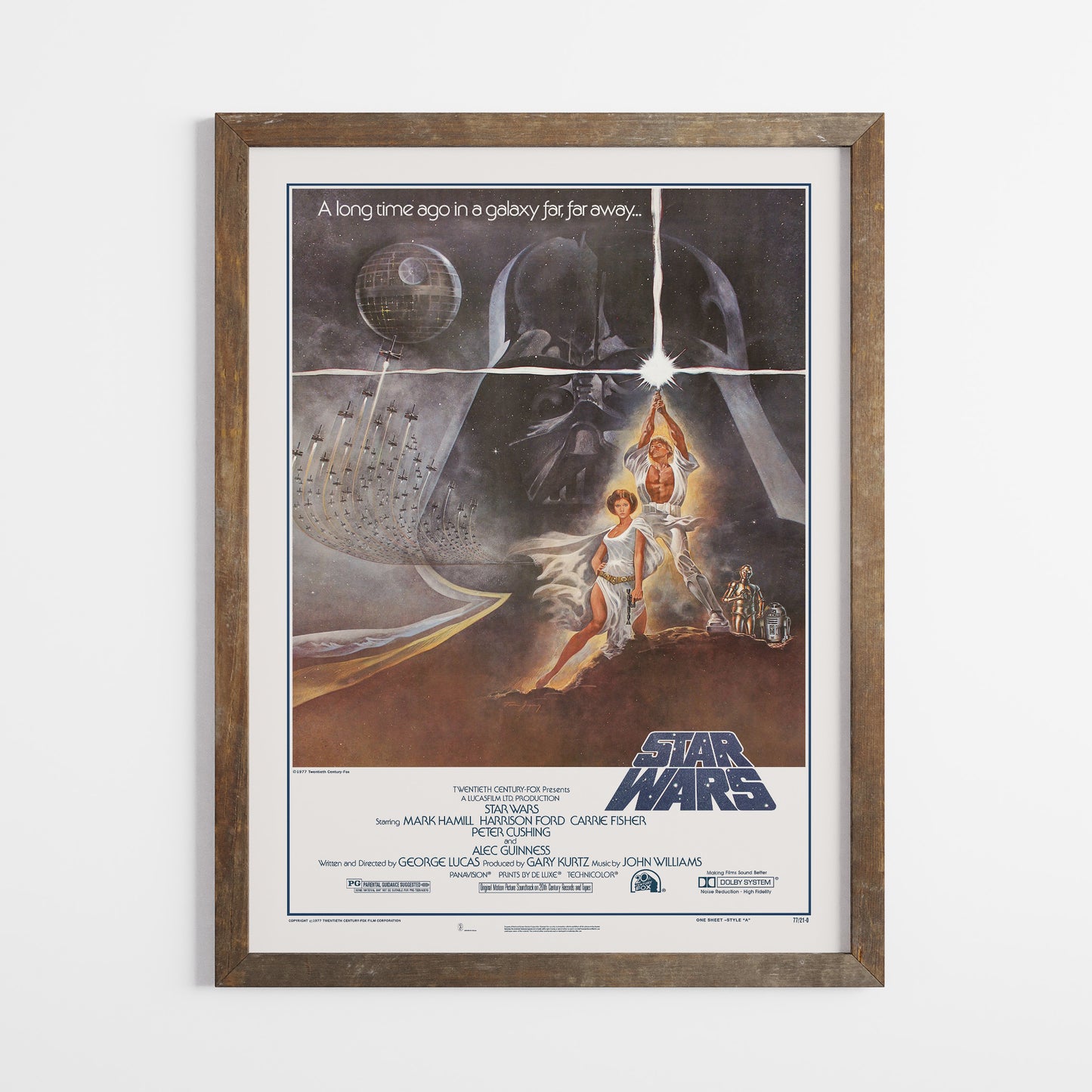 Star Wars 1977 movie Poster, Retro Filmposter.