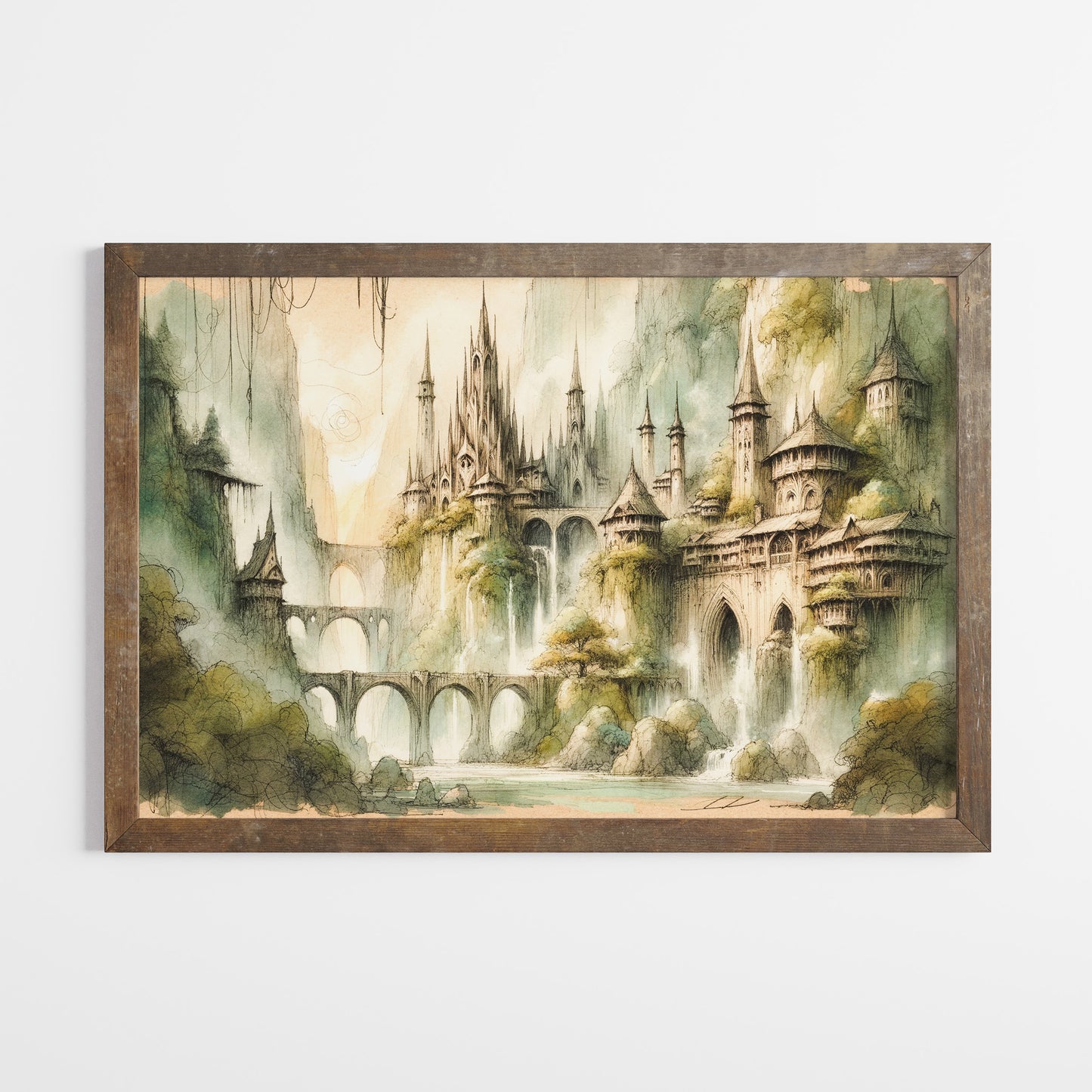Sagan om Ringen inspirerad poster, Rivendell.